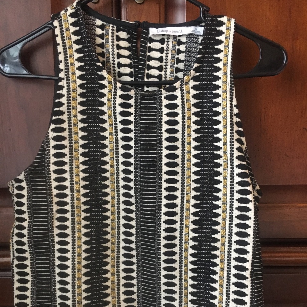 Bishop and Young woven fringe top